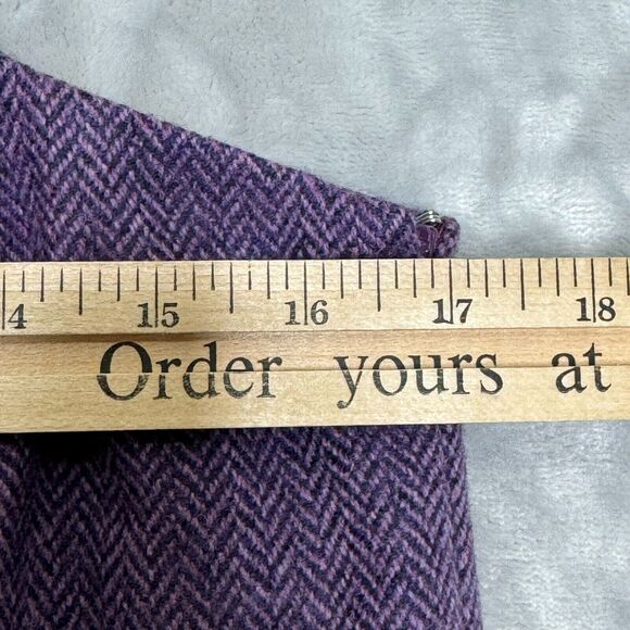 Michael Kors Made In Italy Dress Womens 6 Purple Violet Wool Herringbone Jumper - Picture 11 of 14